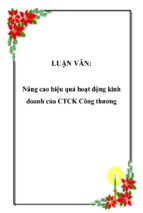 Nâng cao hiệu quả hoạt động kinh doanh của ctck công thương