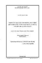 Luận văn nghiên cứu khả năng sinh trƣởng, phát triển một số dòng đậu tƣơng nhập nội từ australia năm 2005  2006 tại thái nguyên