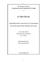 Giải pháp nâng cao năng lực cạnh tranh của ngân hàng công thương việt nam