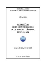 Ths08.017_định hướng chiến lược marketing du lịch thành phố dalat   lâm đồng đến 2020