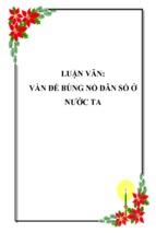 Vần đề bùng nổ dân số ở nước ta