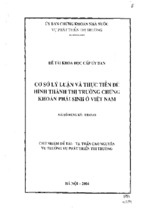 Cơ sở lý luận và thực tiễn để hình thành thị trường chứng khoán phái sinh ở việt nam  trần cao nguyên 