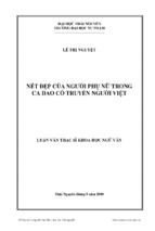 Nét đẹp của người phụ nữ trong ca dao cổ truyền người việt