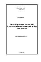 đa dạng sinh học khu hệ thú ở khu bảo tồn thiên nhiên pù huống tỉnh nghệ an   copy