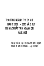 Thực trạng ngành thủy sản việt nam từ 2006 – 2013 và đề xuất chiến lược phát triển ngành đến năm 2025