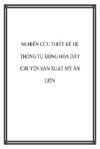 Luận văn nghiên cứu hệ thống tự động hóa dây chuyền sản xuất mì ăn liền