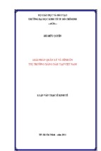 Luận văn thạc sĩ quản lý giá xăng dầu trong việc bình ổn thị trường xăng dầu tại việt nam