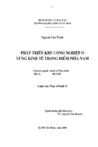 Phát triển khu công nghiệp ở vùng kinh tế trọng điểm phía nam