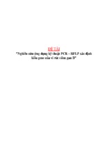 Nghiên cứu ứng dụng kỹ thuật pcr – rflp xác định kiểu gene của vi rút viêm gan b