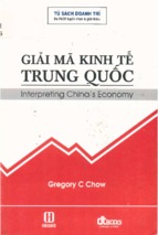 Giải mã kinh tế trung quốc  gregory c. chow