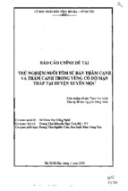 Thử nghiệm nuôi tôm sú bán thâm canh và thâm canh trong vùng có độ mặn thấp tại huyện xuyên mộc  thân văn minh 