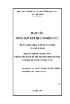 Dịch vụ hành chính công trong nền kinh tế thị trường định hướng xã hội chủ nghĩa ở việt nam