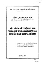 Một số vấn đề xã hội nảy sinh trong quá trình công nghiệp hóa, hiện đại hóa ở nước ta hiện nay