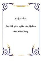 Xoá đói, giảm nghèo trên địa bàn tỉnh kiên giang