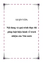 Nội dung và quá trình thực thi pháp luật hiện hành về trách nhiệm của nhà nước