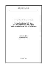 Cơ sở lý luận và thực tiễn xây dựng chiến lược phát triển kiểm toán nhà nước giai đoạn 2001   2010   tài liệu, ebook, giáo trình