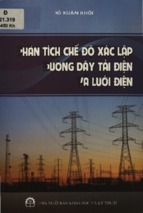 Phân tích chế độ xác lập đường dây tải điện và lưới điện  với ví dụ áp dụng và chương trình trong matlab  đỗ xuân khôi