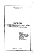 Xây dựng quy trình kiểm toán hoạt động ngân hàng thương mại nhà nước  