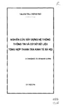 Luận văn thạc sĩ nghiên cứu xây dựng hệ thống thông tin và cơ sở dữ liệu tổng thanh tra kinh tế xã hội