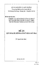 Luận văn thạc sĩ nguyên cứu đổi mới hệ thống quản lý đất đai để hình thành và phát triển thị trường bất động sản ở việt nam_ qui hoạch, kế hoạch sử dụng bất động sản hiện hành ở việt nam