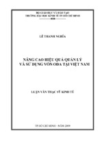 Nâng cao hiệu quả quản lý và sử dụng vốn oda tại việt nam