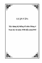 Xây dựng hệ thống tổ chức đảng ở nam kỳ từ năm 1930 đến năm1945