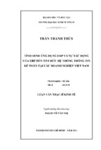Tình hình ứng dụng erp và sự tác động của erp đến tổ chức hệ thống thông tin kế toán tại các doanh nghiệp việt nam