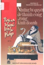 Thương nhân binh pháp  những bí quyết để thành công trong kinh doanh. tập 3  phương vỹ; nguyễn huy dịch