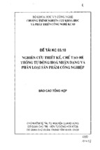 Luận văn nghiên cứu thiết kế, chế tạo hệ thống tự động hóa nhận dạng và phân loại sản phẩm công nghiệp