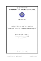 đánh giá hiệu quả của cây trúc sào trong xóa đói giảm nghèo tại tỉnh cao bằng