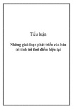 Tiểu luận những giai đoạn phát triển của bảo trì tính tới thời điểm hiện tại