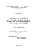 Thực trạng tăng huyết áp, đái tháo đường ở nhóm tuổi 40   59 tại đông sơn, thanh hóa và hiệu quả một số biện pháp can thiệp.