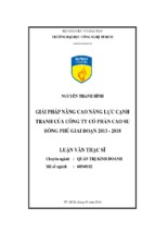 Giải pháp nâng cao năng lực cạnh tranh của công ty cổ phần cao su đồng phú giai đoạn 2013 2018