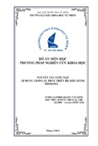 đồ án mô học nguyên tắc sáng tạo áp dụng trong sự phát triển hệ điều hành windows