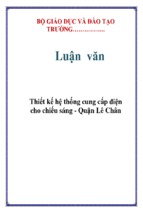 Thiết kế hệ thống cung cấp điện cho chiếu sáng   quận lê chân