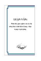 Phân hóa giàu nghèo của các hộ nông dân ở tỉnh kiên giang   thực trạng và giải pháp