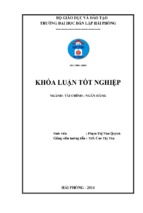 Thực trạng và giải pháp nâng cao hiệu quả huy động vốn tiền gửi tại ngân hàng thương mại cổ phần sài gòn thương tín chi nhánh hải phòng  