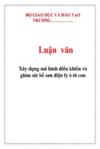 Xây dựng mô hình điều khiển và giám sát bể sơn điện ly ô tô con