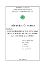 Tiểu luận tốt nghiệp đánh giá tình hình cấp giấy chứng nhận quyền sử dụng đất trên địa bàn phường tăng nhơn phú b, quận 9, tp.hcm