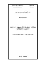 Luận án tiến sĩ quản lý hành chính công quản lý nhà nước về chất lượng giáo dục đại học