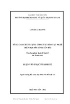 Nâng cao chất lượng công tác đào tạo nghề trên địa bàn tỉnh yên bái