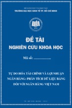 Tự do hóa tài chính và lợi nhuận ngân hàng phân tích dữ liệu bảng đối với ngân hàng việt nam