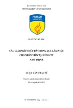 Các giải pháp thúc đẩy động lực làm việc cho nhân viên tại công ty nam thịnh