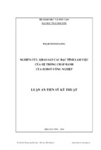 Nghiên cứu, khảo sát các đặc tính làm việc của hệ thống chấp hành của robot công nghiệp