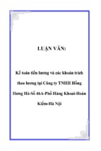 Luận văn kế toán tiền lương và các khoản trích theo lương tại công ty tnhh hồng hưng hà số 46a phố hàng khoai hoàn kiếm hà nội