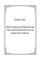 Nhân tố chủ quan với việc thực hiện công bằng xó hội trong điều kiện kinh tế thị trường ở nước ta hiện nay