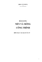 Bài giảng nền móng công trình