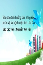 Tình huống lâm sàng sốc phản vệ tại bệnh viện tỉnh lào cai   nguyễn việt hải