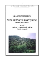 giáo trình nuôi dưỡng và bảo vệ rừng