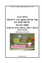 Gt mo dun 06  xác định thuốc kỹ sinh trùng